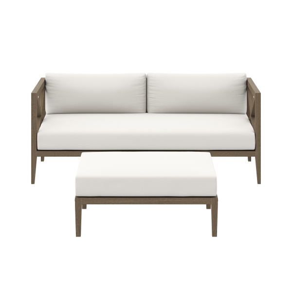 Eei 7273 Wgr Whi Northlake Outdoor Patio Teak Wood Loveseat And Ottoman Set By Modway 5