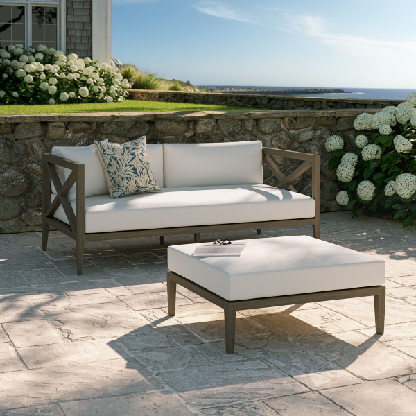 Eei 7273 Wgr Whi Northlake Outdoor Patio Teak Wood Loveseat And Ottoman Set By Modway 8