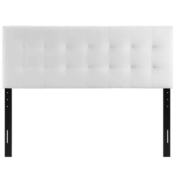MOD-6119-WHI Lily Biscuit Tufted Full Performance Velvet Headboard White