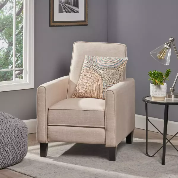 52422.00FLBEI Darvis Light Beige Fabric Recliner Club Chair