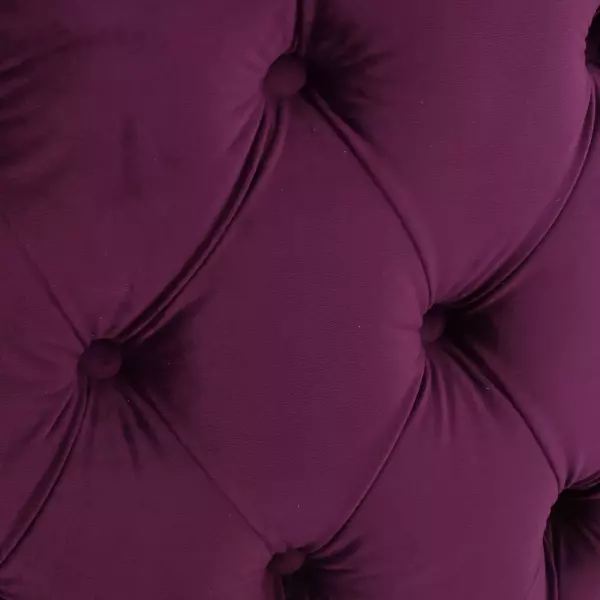 299853 Zelfa Modern Glam Tufted Velvet Round Ottoman Purple And Black 5