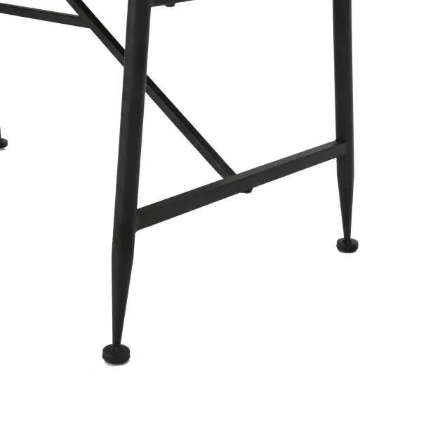 301128 Ocala Outdoor Industrial Antique Finished Acacia Wood Coffee Table With Black Iron Accents 5