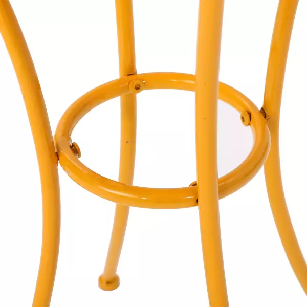 301159 Barnsfield Outdoor Yellow Ceramic Tile Side Table With Iron Frame 4