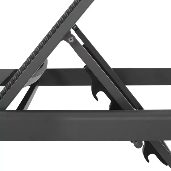 301799 Cape Coral Outdoor Grey Aluminum Chaise Lounge With Dark Grey Mesh Seat Set Of 2 6