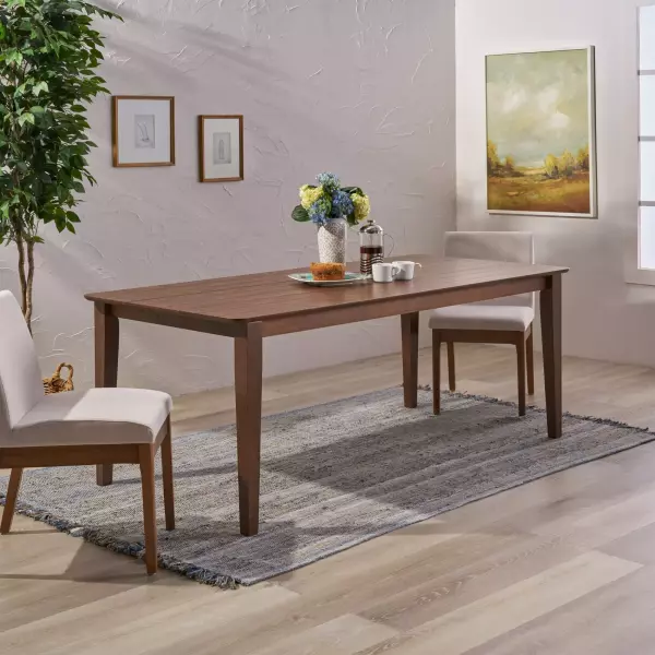 65643.00 Dickinson Rectangular 8 Seat Farmhouse Dining Table, Walnut Finish