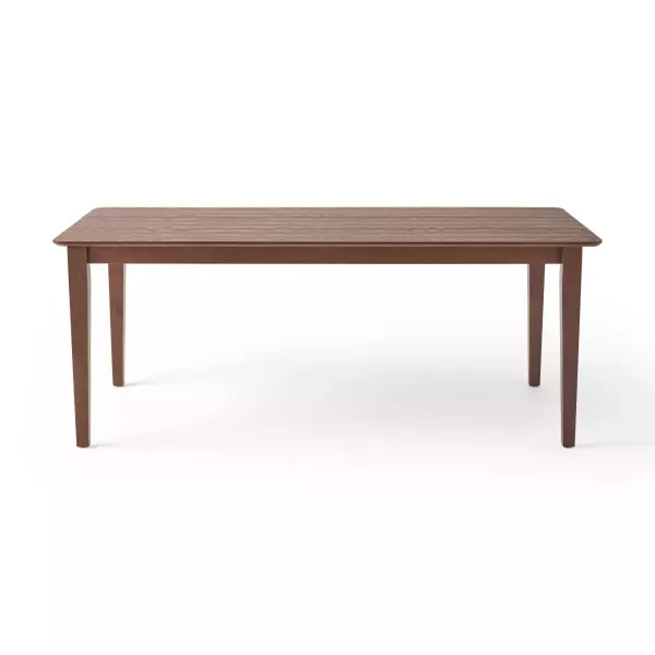 65643.00 Dickinson Rectangular 8 Seat Farmhouse Dining Table, Walnut Finish