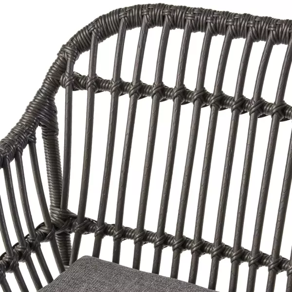 309283 Henning Indoor Woven Faux Rattan Chairs With Cushions Set Of 2 Gray And Dark Gray Finish 3