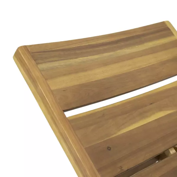 309814 Maki Outdoor Wood And Iron Chaise Lounges Set Of 2 Teak And Yellow 5