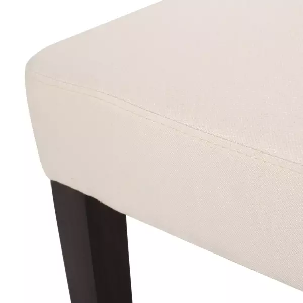313860 Kuna Contemporary Upholstered Dining Chair Set Of 2 Beige And Espresso 4