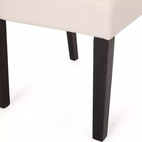 313860 Kuna Contemporary Upholstered Dining Chair Set Of 2 Beige And Espresso 6