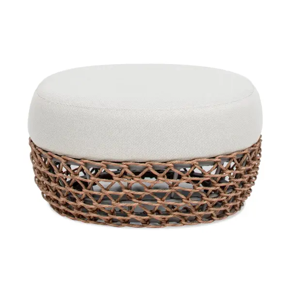B2719p305701 Willow 25 Round Upholstered Woven Patio Ottoman In 4