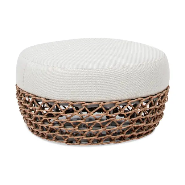 B2719p305701 Willow 25 Round Upholstered Woven Patio Ottoman In 5