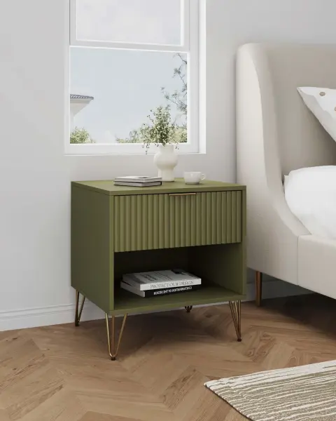 B365P398153 Nightstand in Olive Green