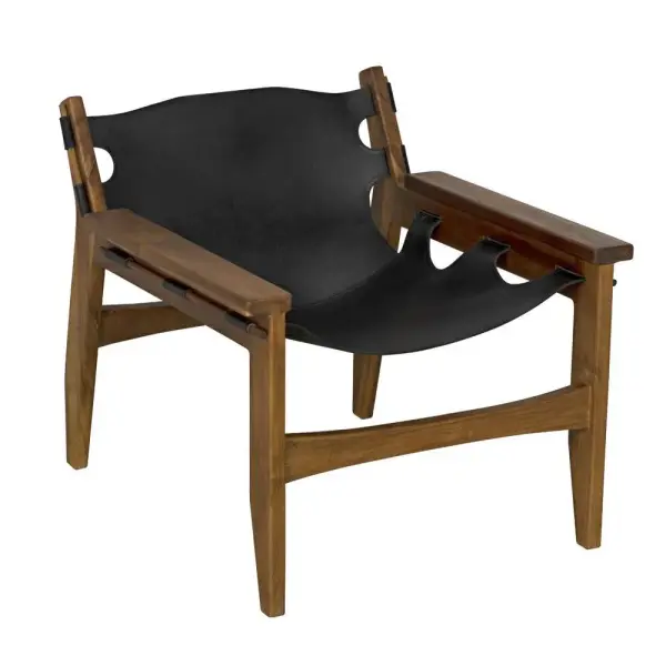 AE-235T Noir Nomo Chair, Teak with Leather