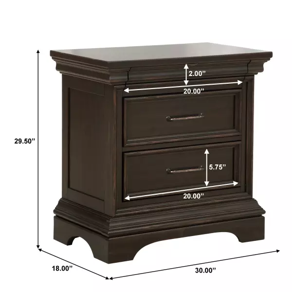 P012140 Caldwell Nightstand Dimensions