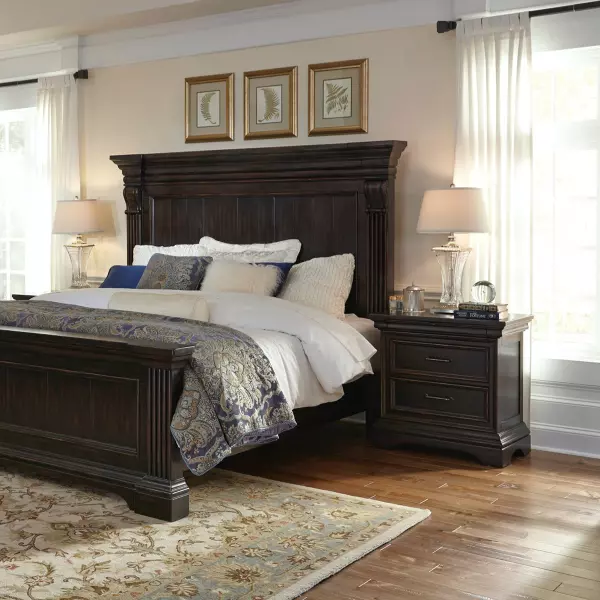 P012140 Caldwell 2 Drawer Nightstand