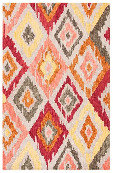 IKT337B-28 Ikat IKT337B Beige / Pink Rug by Safavieh