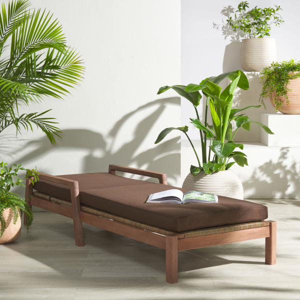 CPT1027C Donnamaria Wicker Sun Lounger in Brown