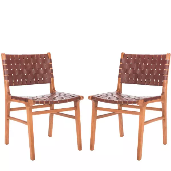 DCH4000A-SET2 Taika Woven Leather Dining Chair (Set of 2)