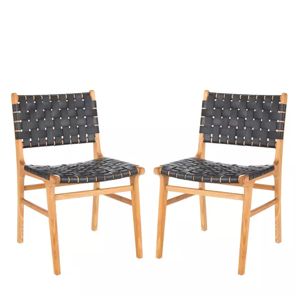 DCH4000C-SET2 Taika Woven Leather Dining Chair (Set of 2)