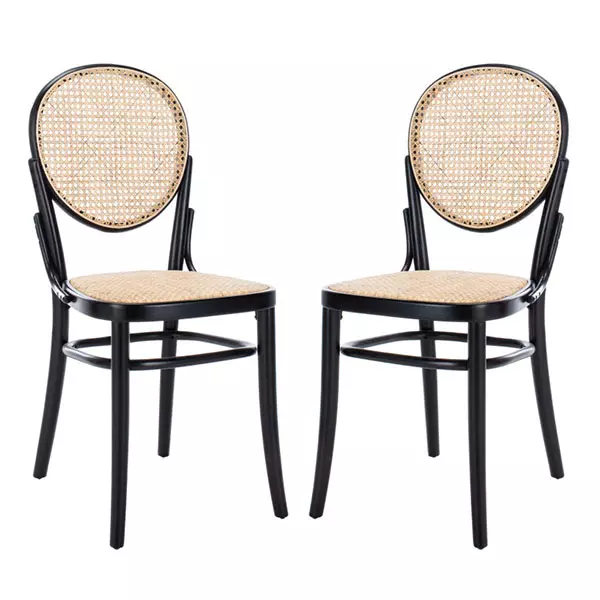 DCH9504B-SET2 Sonia Cane Dining Chair (Set of 2)