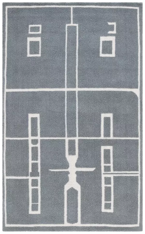 Fifth Avenue FTV201F  Gray & Gray Modern Rug