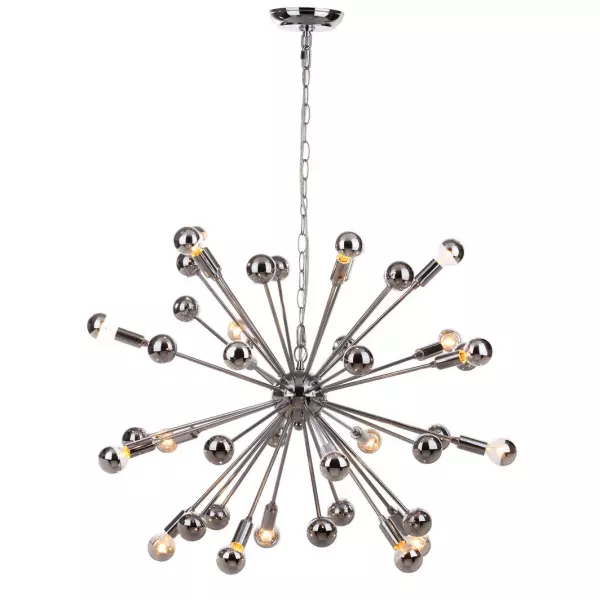 LIT4495A Starburst Sputnik 20 Light Chrome 31-Inch Dia Pendant