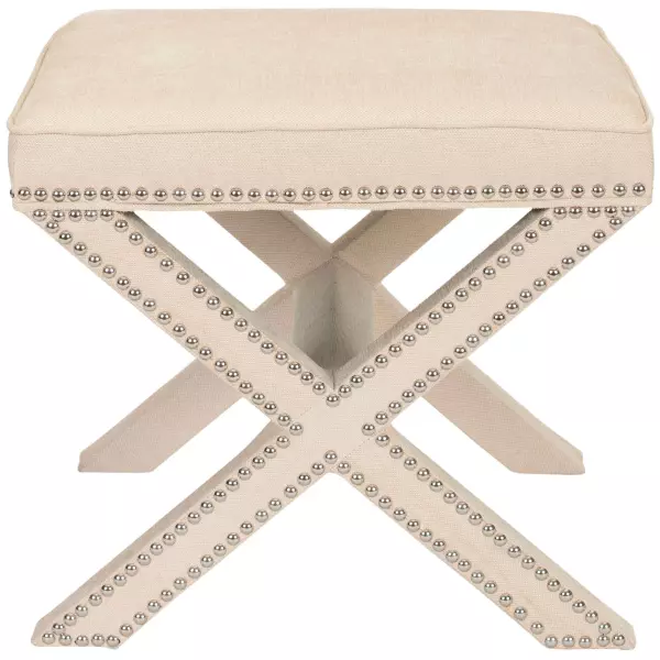MCR4589A Palmer Ottoman - Silver Nail Heads