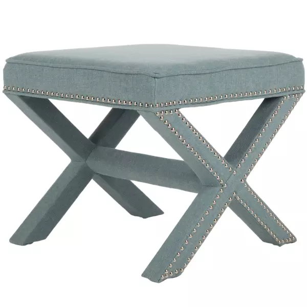 MCR4589S Palmer Ottoman - Silver Nail Heads