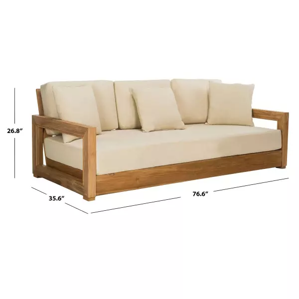 Safavieh Cpt1004a Montford Teak 3 Seat Bench 6