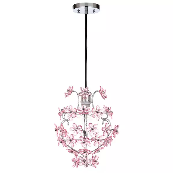LIT4487A Raz Floral 1 Light 11.75-Inch Dia Pendant