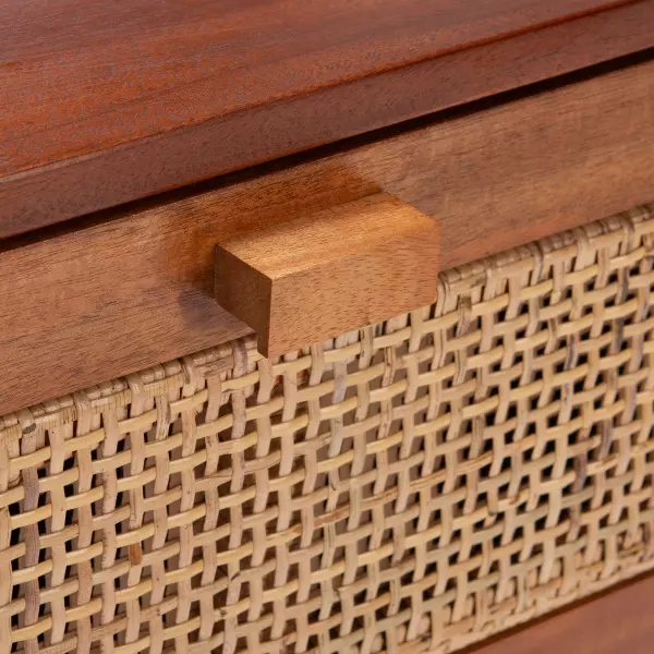 Safavieh Nst4006a Erica 2 Drawer Nightstand Natural Black 3