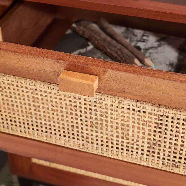 Safavieh Nst4006a Erica 2 Drawer Nightstand Natural Black 5