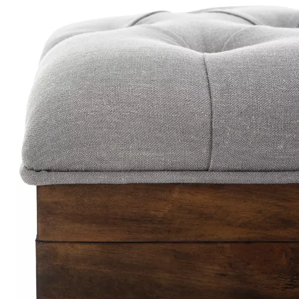 Safavieh Ott6400c Liam Tufted Cocktail Ottoman Grey Dark Oak 9