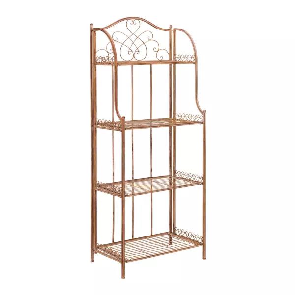 PAT5014A Amaris Wrought Iron  4 Tier Outdoor Bakers Rack