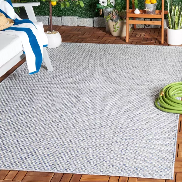 SAW460M-28 Sisal All-Weather SAW460M  Blue Indoor / Outdoor Rug