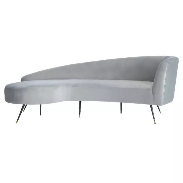 SFV2101E Evangeline Velvet Parisian Sofa Grey