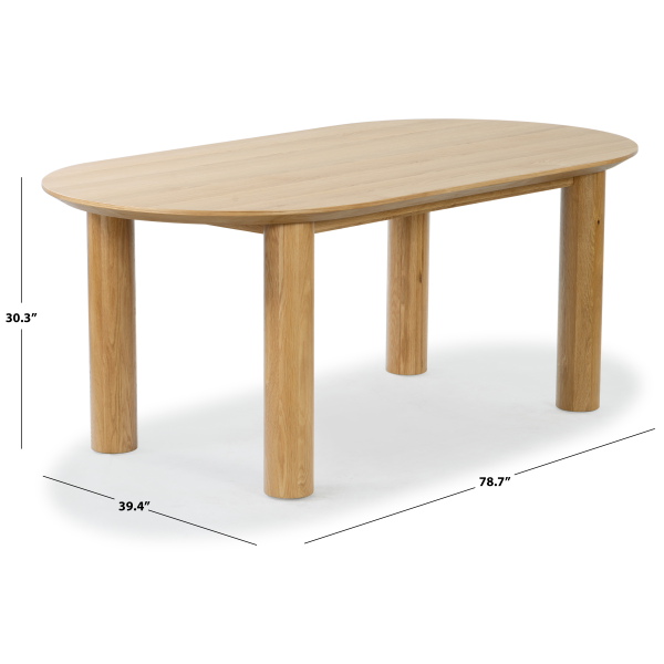 Sfv4210b 2bx Sofiette Wood Oval Dining Table In Natural 12