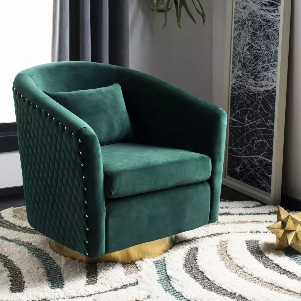 SFV4702B Clara Quilted Swivel Tub Chair