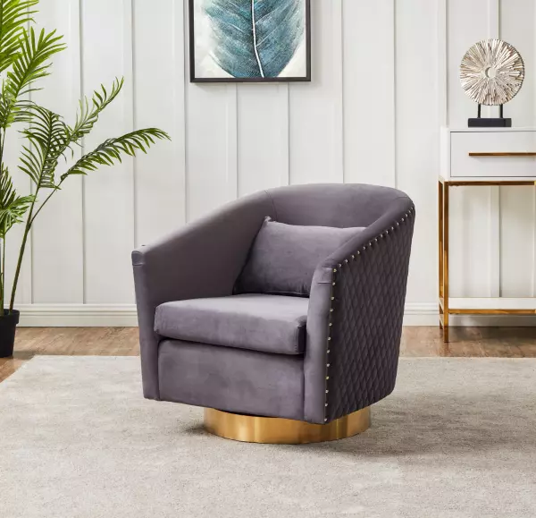 SFV4702J Clara Quilted Swivel Tub Chair