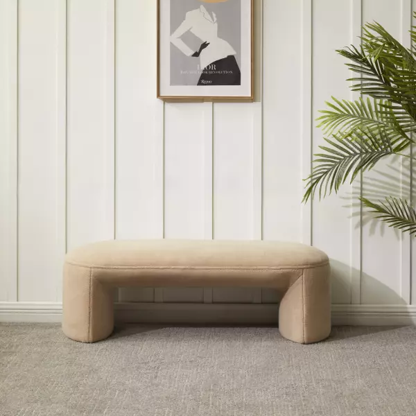 SFV4810B Vivie Faux Shearling Bench
