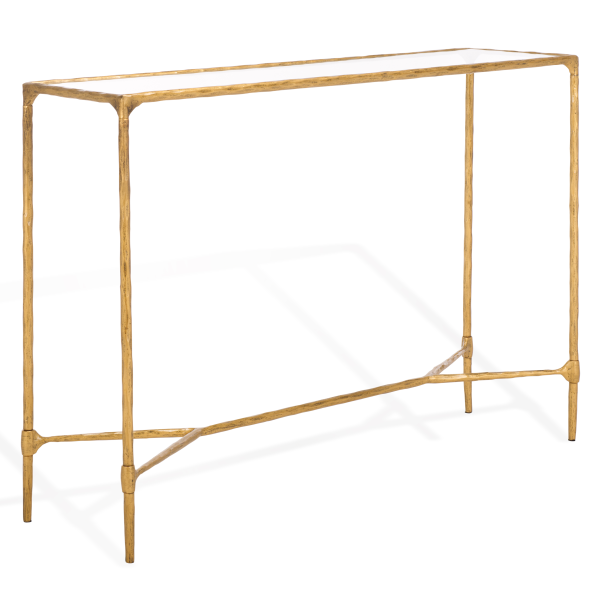 SFV9543A Isabellina Metal And Glass Console Table in Gold