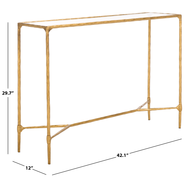 Sfv9543a Isabellina Metal And Glass Console Table In Gold 12