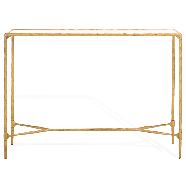 Sfv9543a Isabellina Metal And Glass Console Table In Gold 6
