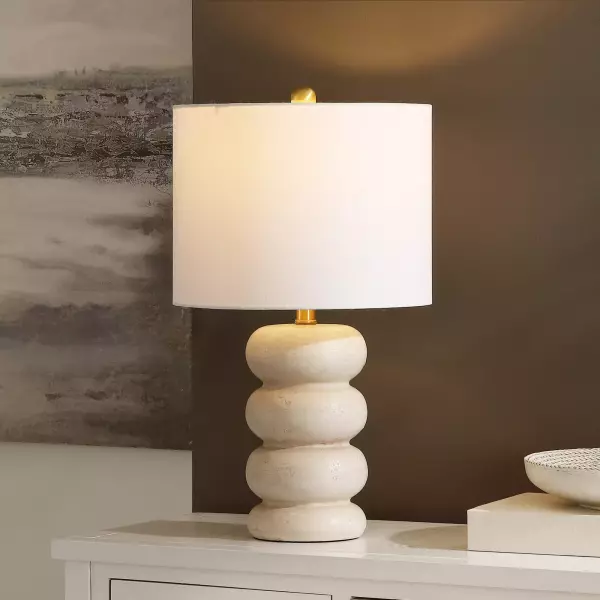 TBL4561A Coco 22 Inch Cream Ceramic Table Lamp