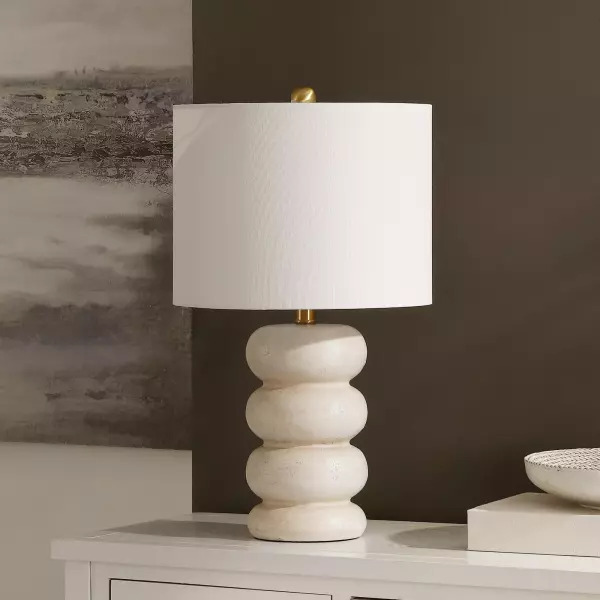 Tbl4561a Coco 22 Inch Cream Ceramic Table Lamp 3