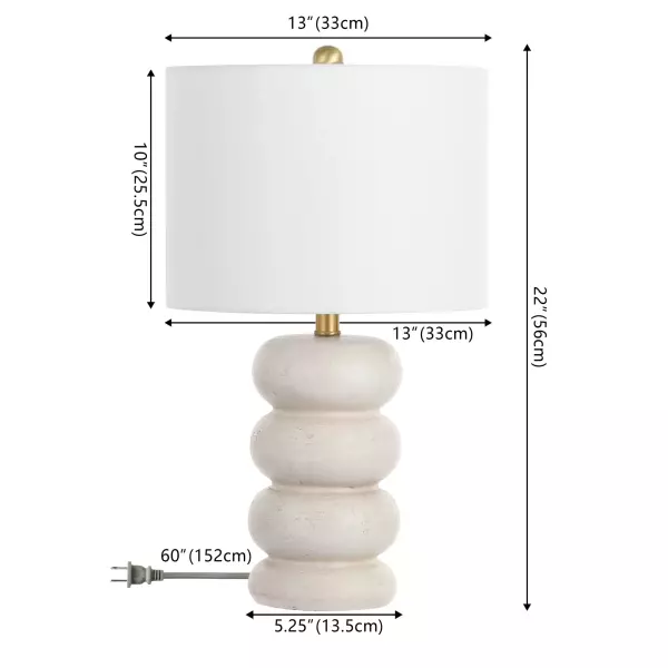 Tbl4561a Coco 22 Inch Cream Ceramic Table Lamp 4