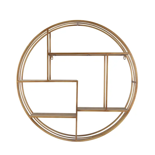 11050-03 Wood Round 32" Wallshelf in Bronze by Sagebrook Home