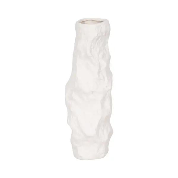 20548 02 17 Jagged Textured Vase In White By Sagebrook Home 3