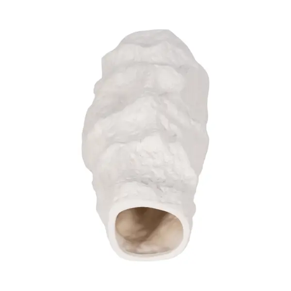 20548 02 17 Jagged Textured Vase In White By Sagebrook Home 6